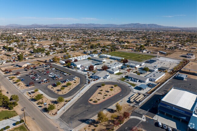 The Cypress School offers a sprawling campus when viewed from above.