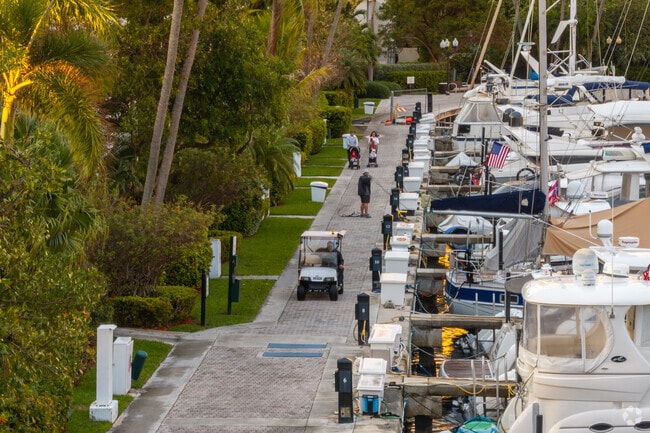 At The Waterways you can see all kinds of boats parked all around the neighborhood.