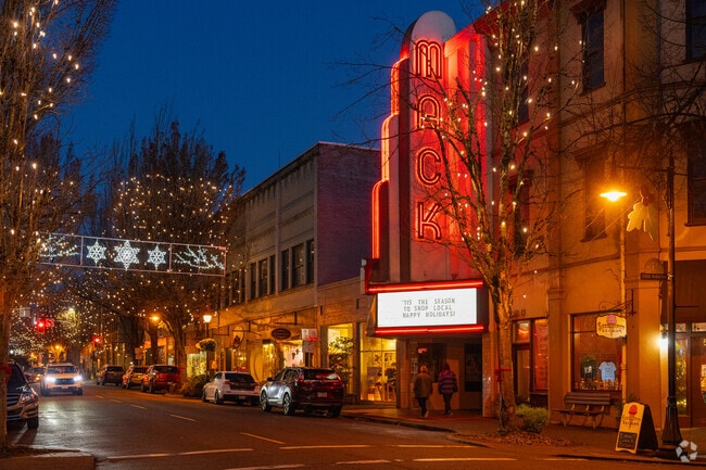 Historic 3rd street lights up for the winter Holidays.