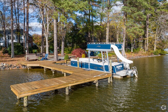 Homes on the Swift Creek Reservoir in Woodlake often have their own docks.