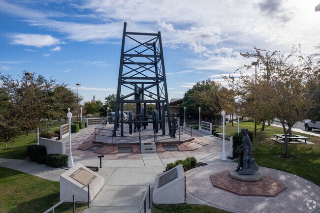 Taft's oil worker memorial, a tribute to industry dedication.