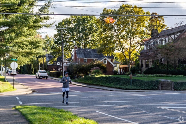 Residents take to the streets for a nice fall brisk run in Colonial Heights.