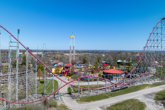 Worlds of Fun in close proximity to Maple Park Neighborhood, has the rides of your life.