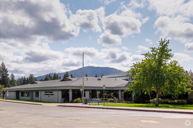 Student drop off at Hayden Meadows Elementary.