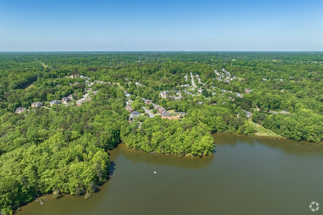 Johnson Street Park is situated on the north side of Oak Hollow Lake.