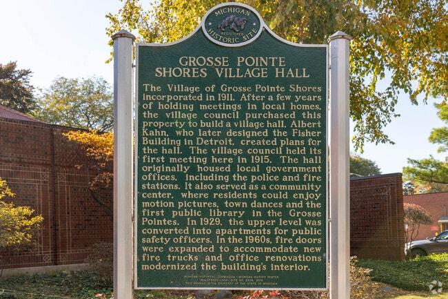 Grosse Pointe Shores Village Hall is a great meeting area for residents and visitors alike.