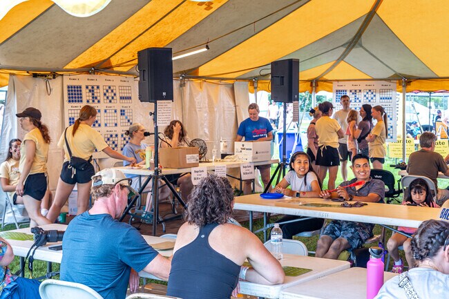 Attendees enjoy playing bingo at Andover Family Fun Fest.