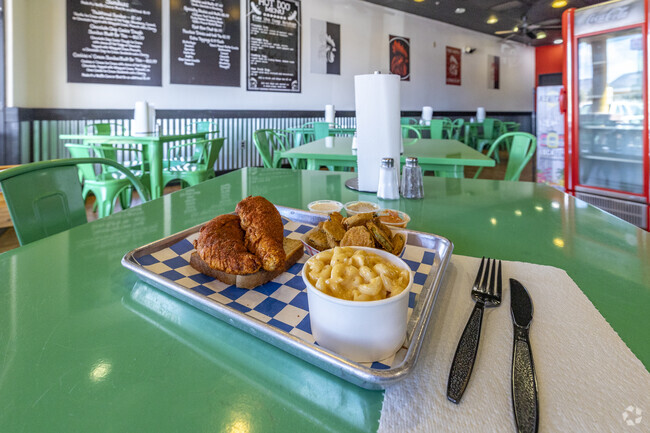 Camp Verde has a few great local restaurants, including Flew the Coop Nashville Hot Chicken Shack.