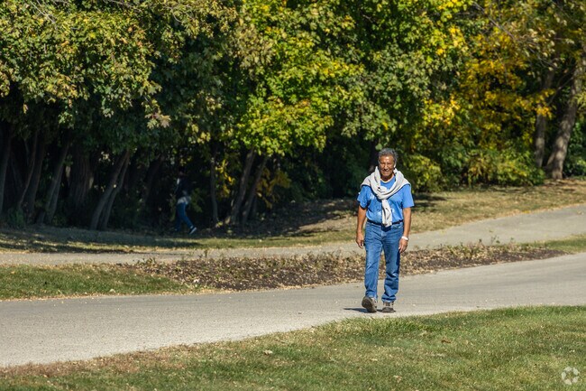 Wing Park is a stroll away from those living on the community’s southern side.