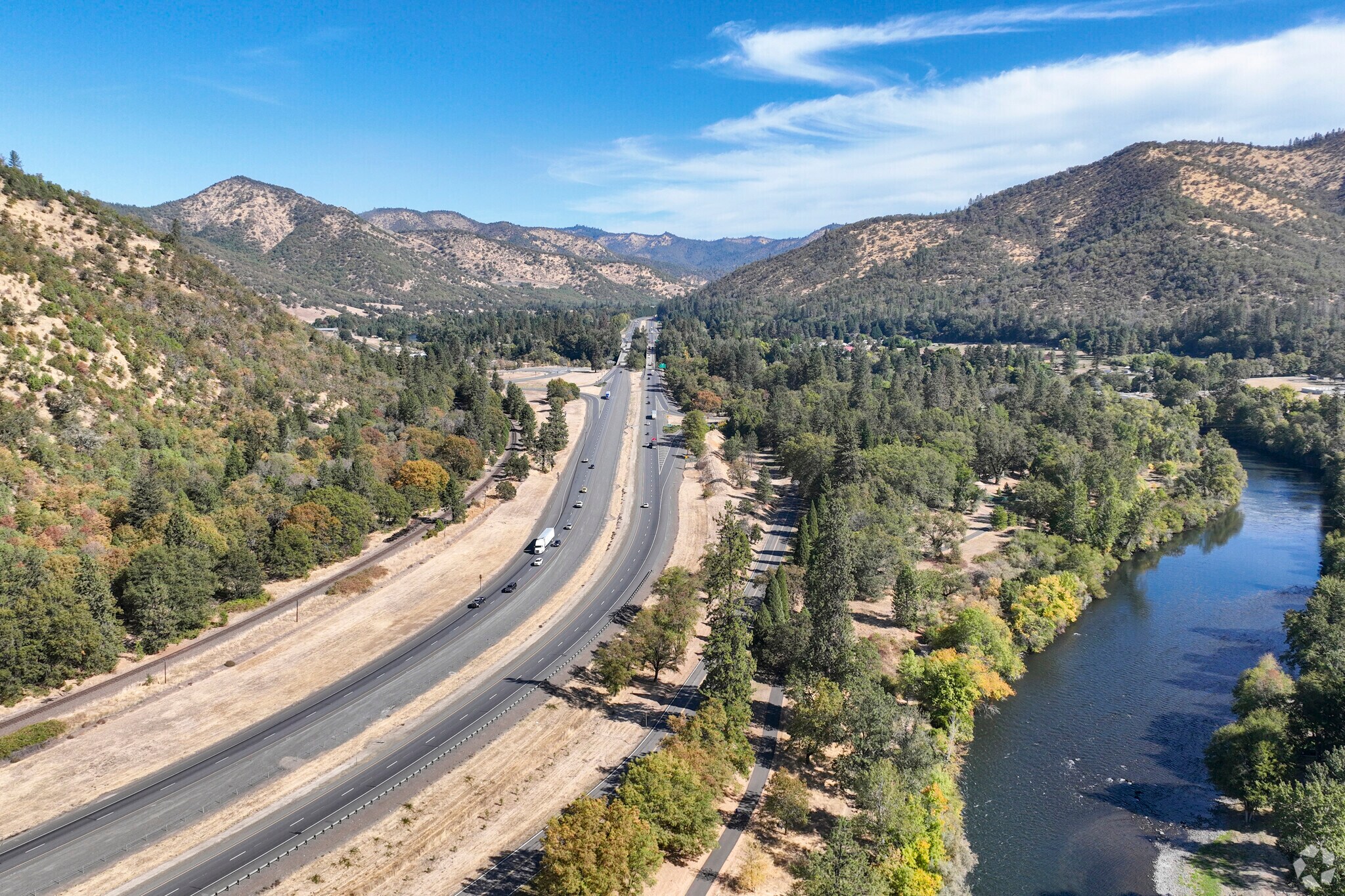 Interstate five is a great way to get around the Foots Creek neighborhood.