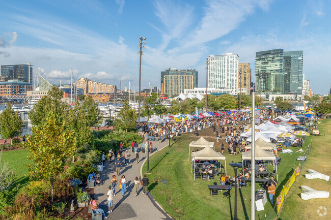 Asia in a Bite Food Festival is held in Baltimore's picturesque Inner Harbor neighborhood.