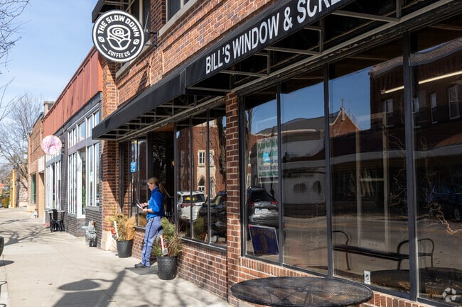 Businesses along 6th Avenue in Highland Park.