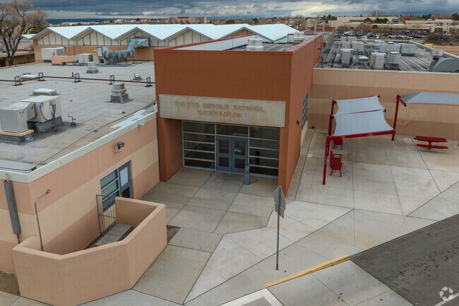 The gymnasium at Hayes Middle School.