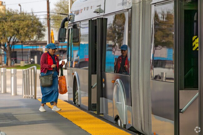 Houston's Northwest Transit Center links major corridors I-10 and US 290.