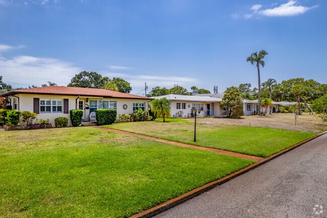Beautiful rows of homes, each with its own style, in Pasadena On The Gulf.