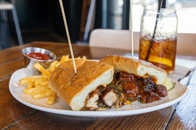 The Pork Belly Hoagie is a local favorite at City Pork in Highland Lakes.