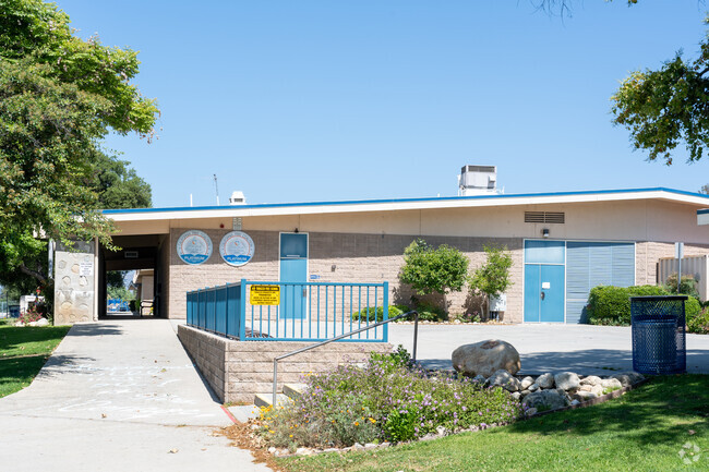Side entrance to Chaparral Elementary School in Claremont.