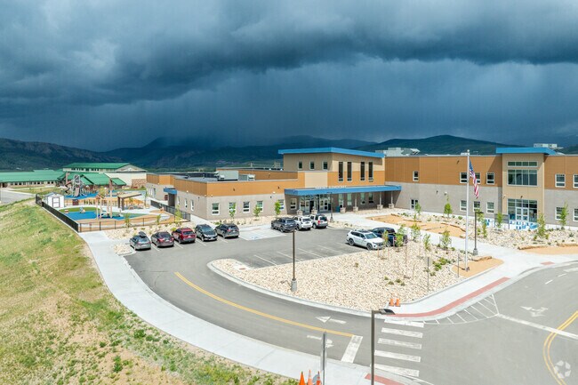Granby Elementary School is a newly constructed school and opened in 2024, with new books, technology and amenities.