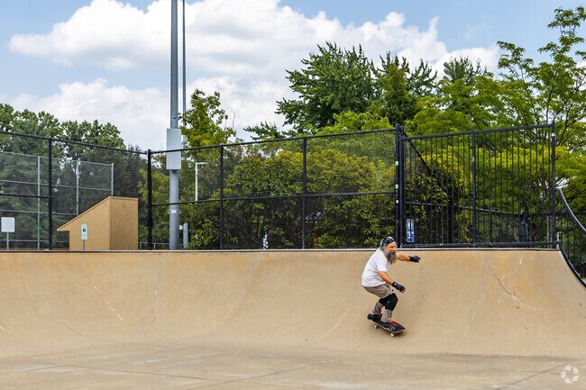 The skatepark at Olney Manor Recreational Park is a popular place for adults and kids alike.