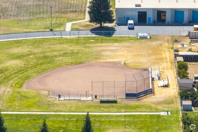 The baseball field at Le Grand Elementary School in Le Grand.