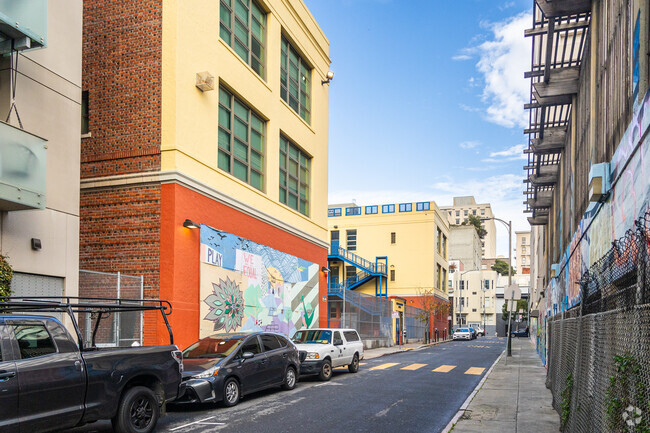 Redding Elementary presents a fresh face to the alley.