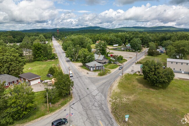 Aerial view of the intersection of route 113 and route 11.