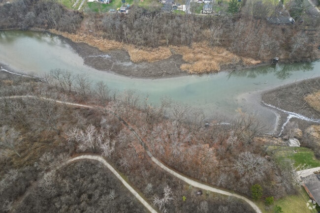 Island View Park along the Maumee River in Rossford has a loop trail through the woods.