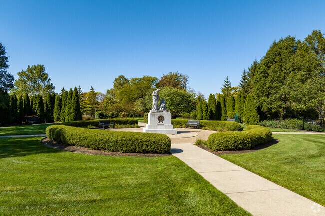 The Williams-Woodland Park Lutheran Park has a meditation garden.