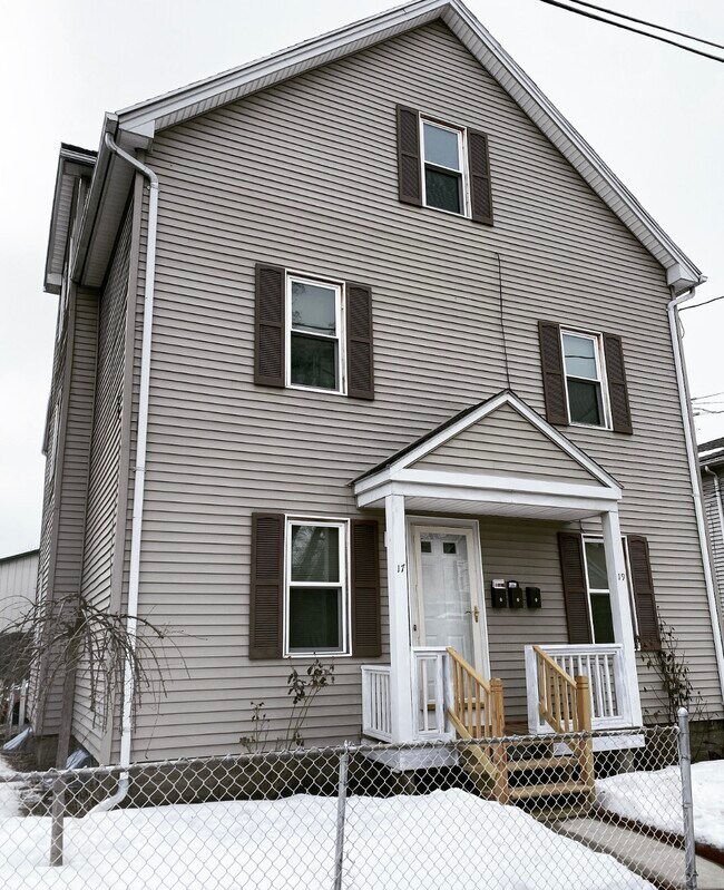 Enter through front or back door