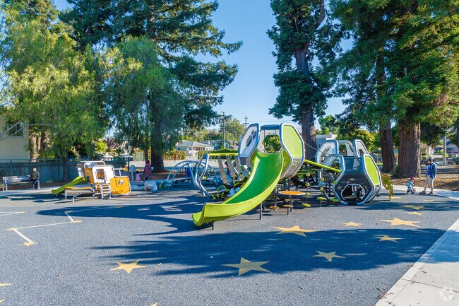 Playgrounds in Lyon Hoag are safe and modern.