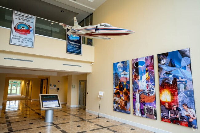 The National Institute of Aerospace is a research institution near Hampton Roads Center.