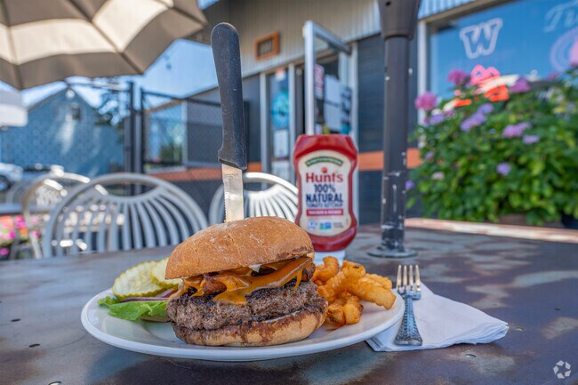 Burgers done right at Garage Bar & Grille in Carter Park, Vancouver.