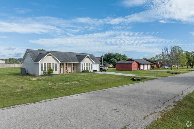 Ranch-style homes line the city limits of Danbury.