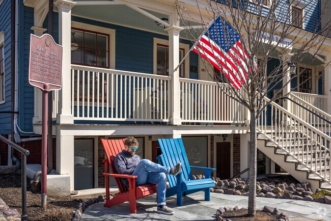 The historic Boonton Holmes Public Library is a surprisingly good spot to sit and watch the world go by in Boonton Township, NJ.