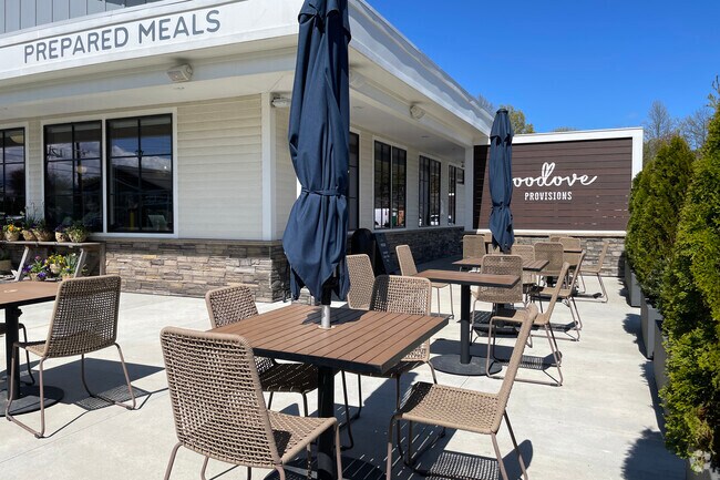 Foodlove Market in Whitehall offers both indoor and outdoor seating for dining.