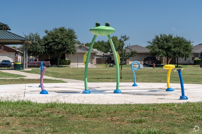 A splash pad is perfect for staying cool in the summer.