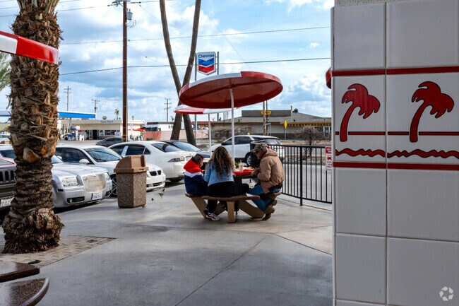In and Out Burger near Greenfield is a short drive away.