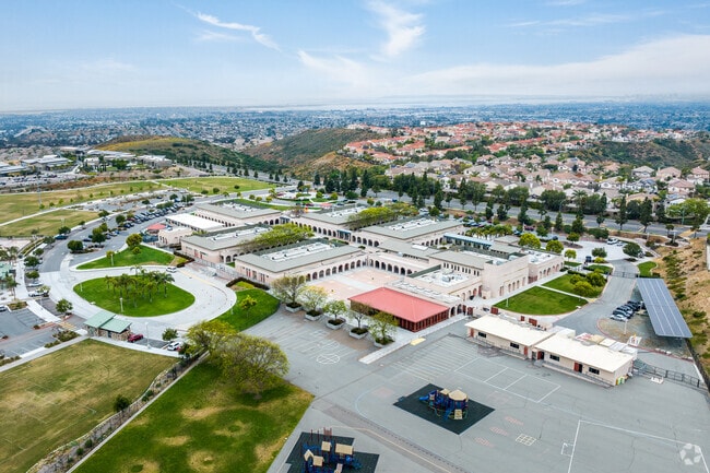 An elevated view of Ocean View Hills Elementary in Ocean Crest.