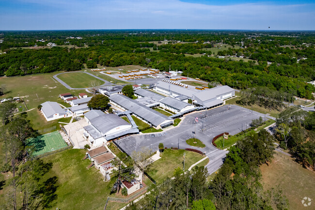 A beautiful aerial view of Lake Weir Middle School's campus.