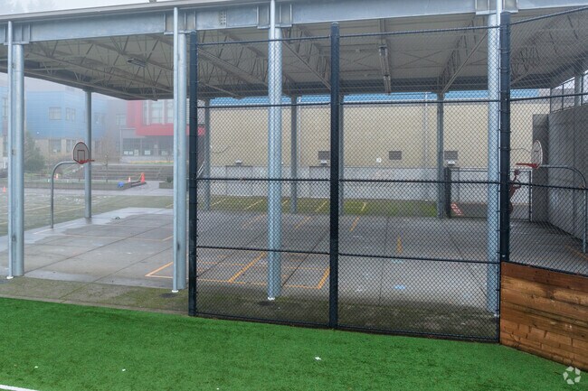 Stevenson Elementary School basketball court.