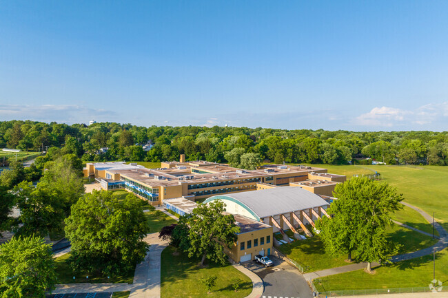 An aerial overview of Brandywine High School campus.
