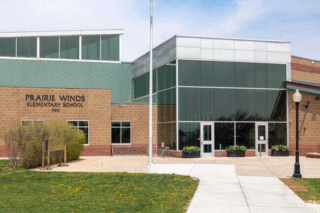 Prairie Winds Elementary School  students, staff, come together to create a community.
