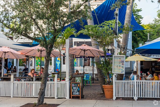 Many of the restaurants on Duval Street offer open air seating just minutes from Truman Annex.