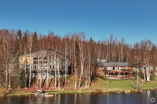 Spacious waterfront homes line Lower Fire Lake in Eagle River.