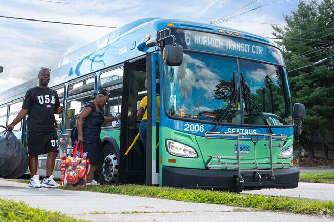 Southeast Area Transit buses stop in the East Great Plains on their way to casino and more.