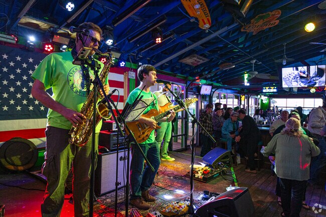 The Jetty is a popular bar and grill style restaurant featuring live music on occasional weekends and holidays in Kent Narrows, MD.