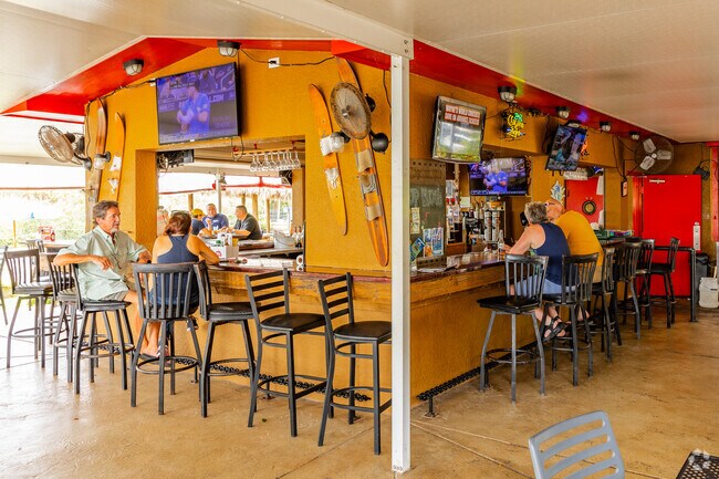 In Port Richey, Gill Dawg Tiki Bar & Grill is all open air dinning right on the water.