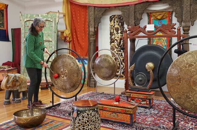 Floating Lotus in Gloucester sells unique clothing, woodcarvings, and instruments.