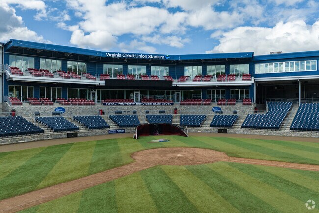 Fall Hill residents cheer for the Nationals at the Virginia Credit Union Stadium in Fredericksburg.