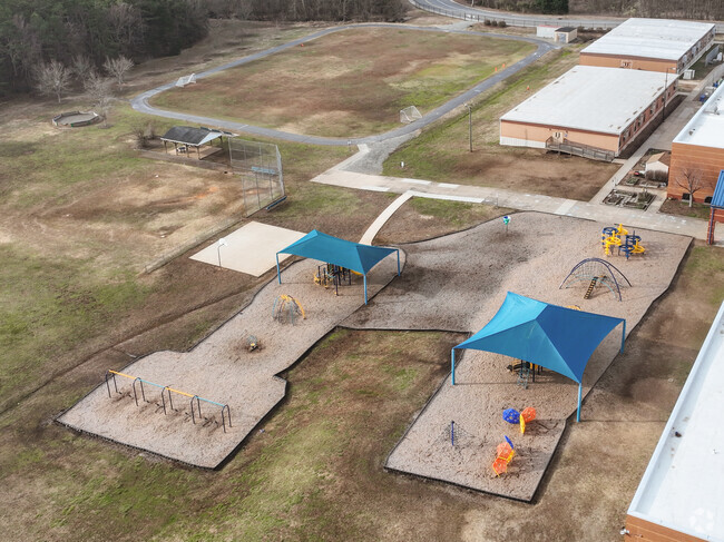 Kids enjoy both playgrounds at Weddington Hills Elementary School.